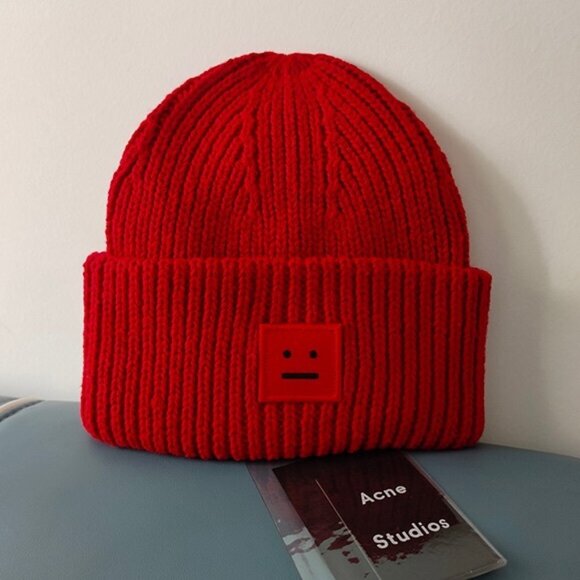 Acne Studios Bright Red Kids Hat